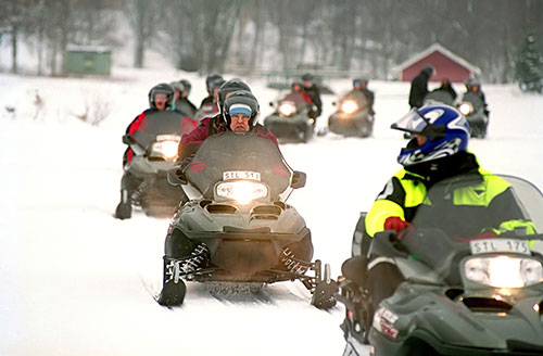Snowmobiling